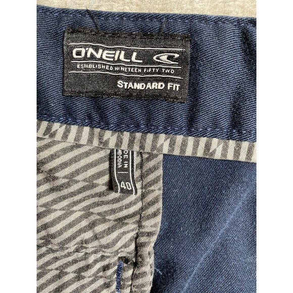 O’Neill Men’s Size 40 Navy Blue Bermuda Shorts  Button Pocket  Belt Loops - Picture 4 of 4